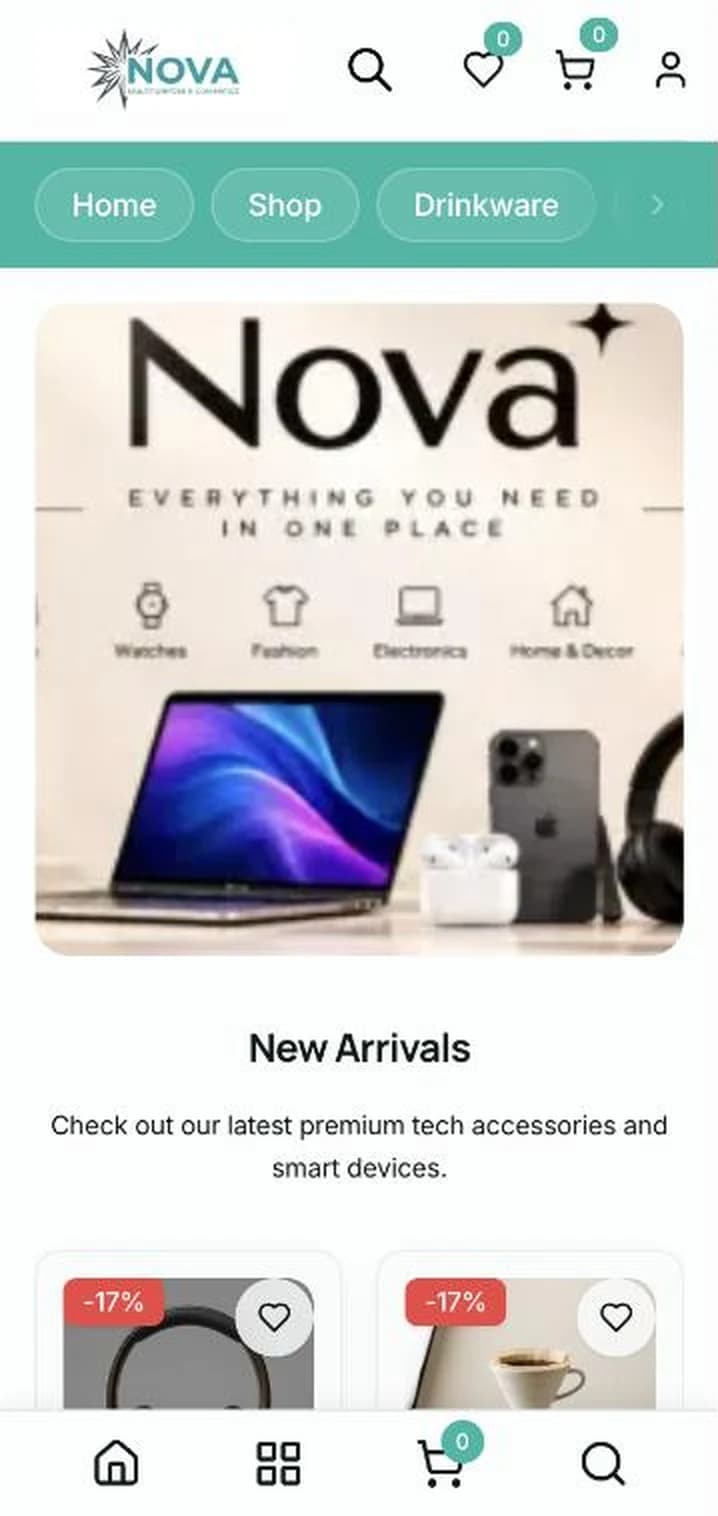 A live Pixlcart storefront on a phone